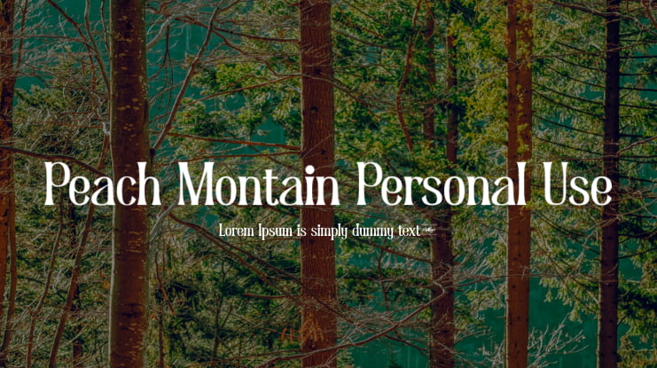 Peach Montain Personal Use Font