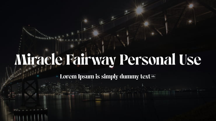 Miracle Fairway Personal Use Font