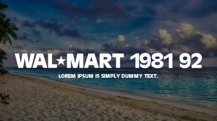 Wal+mart 1981 92 Font Family