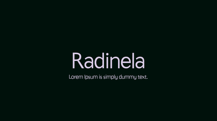 Radinela Font Family