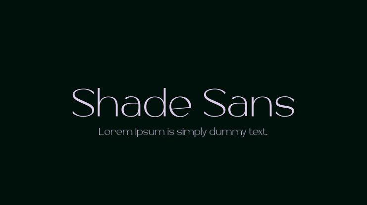 Shade Sans Font