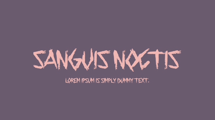 Sanguis Noctis Font