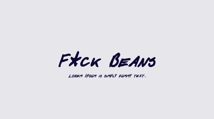 F*ck Beans Font Family