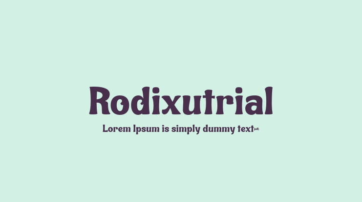 Rodixutrial Font