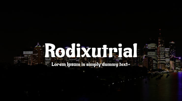 Rodixutrial Font