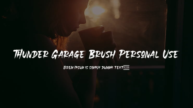 Thunder Garage Brush Personal Use Font