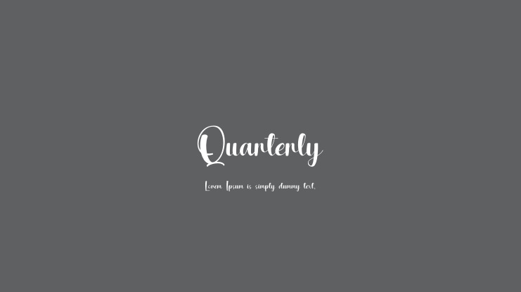 Quarterly Font