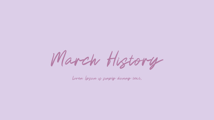 March History Font