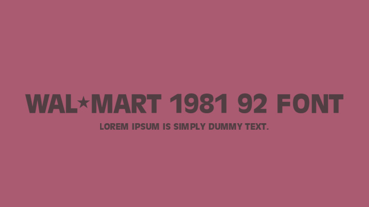 wal-mart 1981 92 font