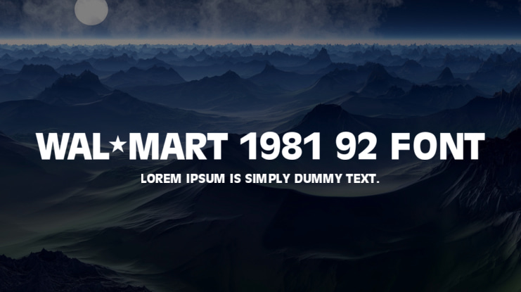 wal-mart 1981 92 font