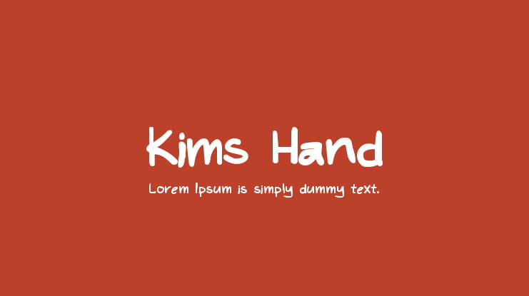 Kims Hand Font Family