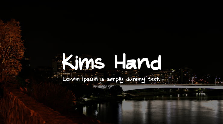 Kims Hand Font Family