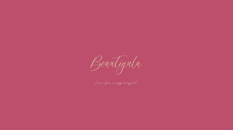 Beautigula Font