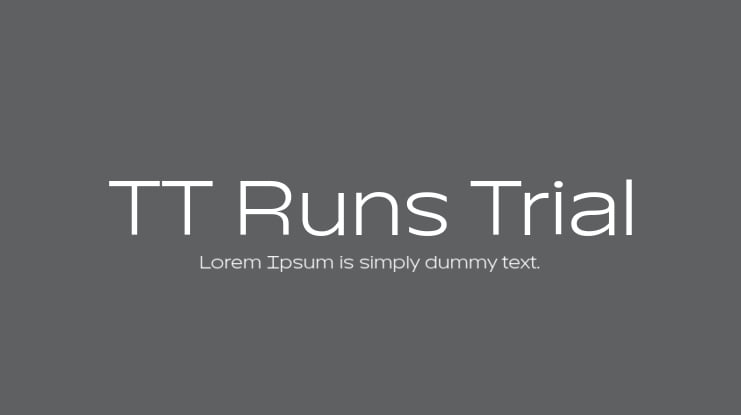 TT Runs Trial Font Family