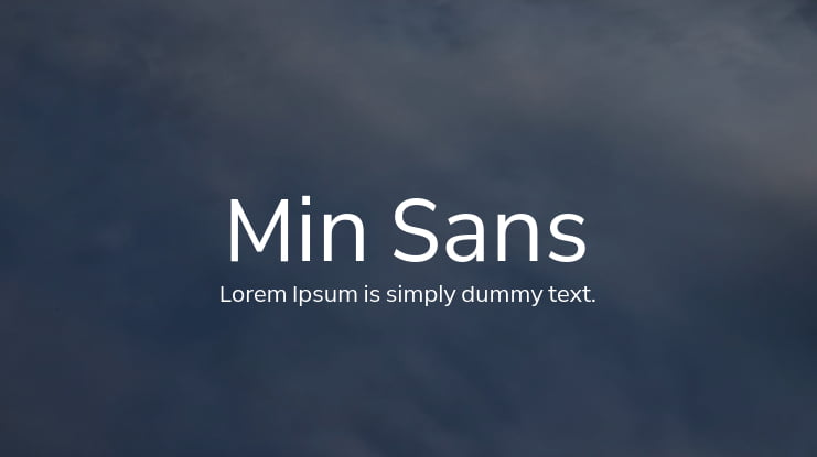 Min Sans Font
