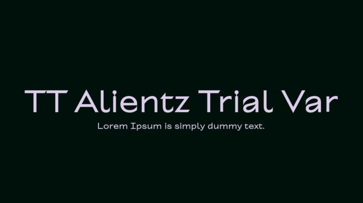 TT Alientz Trial Var Font Family