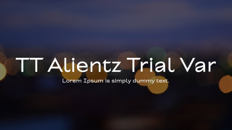TT Alientz Trial Var Font Family