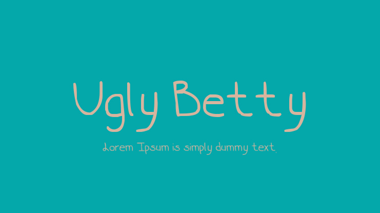 Ugly Betty Font