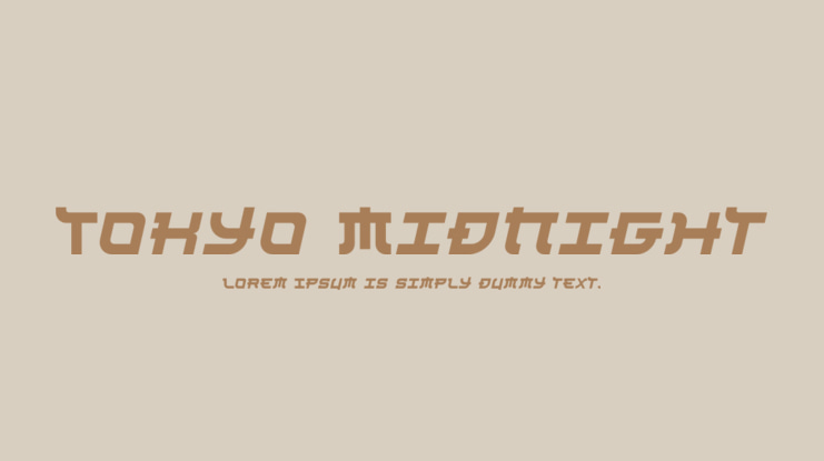 Tokyo Midnight Font