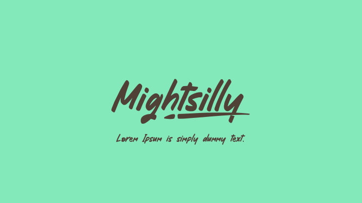 Mightsilly Font