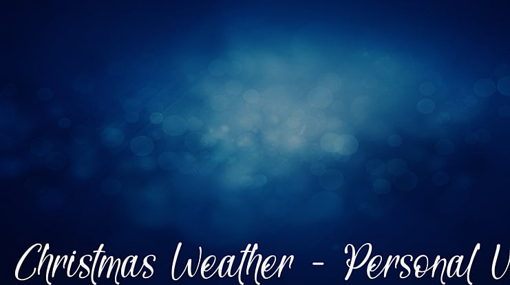 Christmas Weather - Personal Us Font
