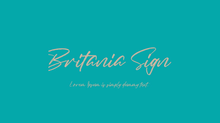 Britania Sign Font