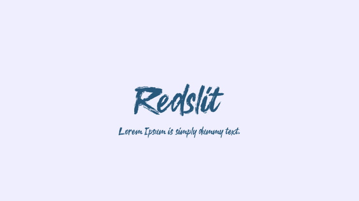 Redslit Font