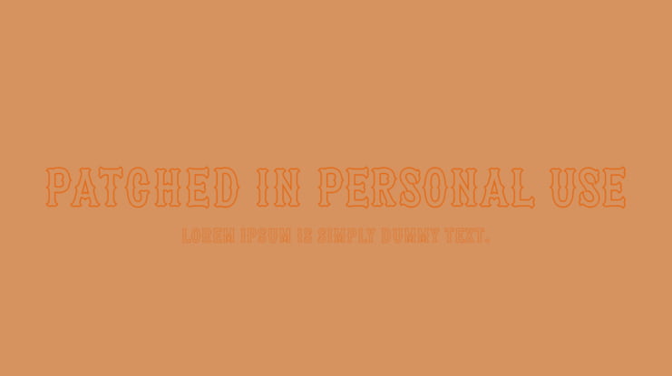 Patched In PERSONAL USE Font Family