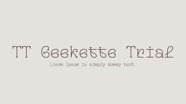 TT Geekette Trial Font Family