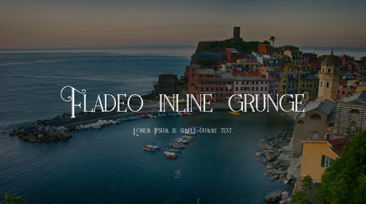 Fladeo inline grunge Font Family