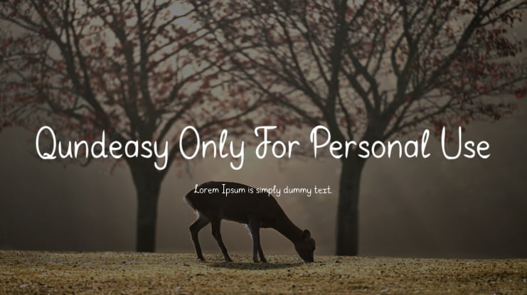 Qundeasy Only For Personal Use Font