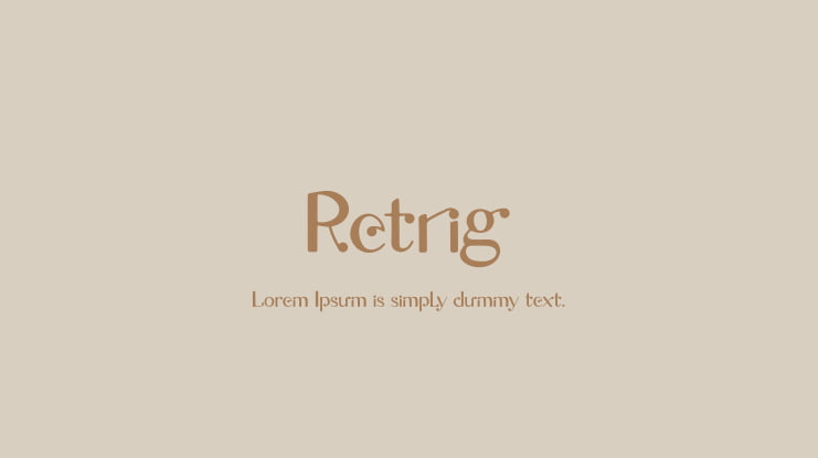 Retrig Font