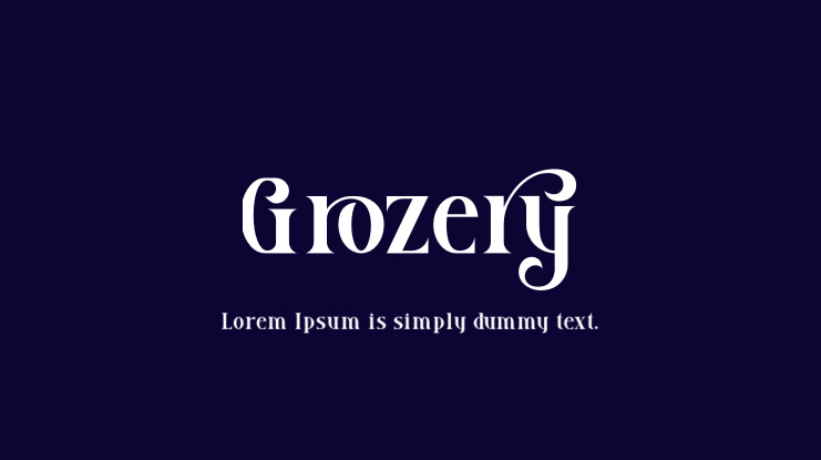 Grozery Font