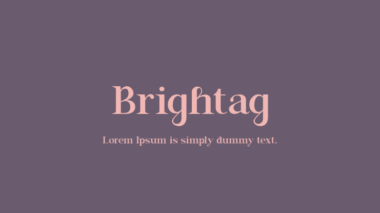 Brightag Font Family