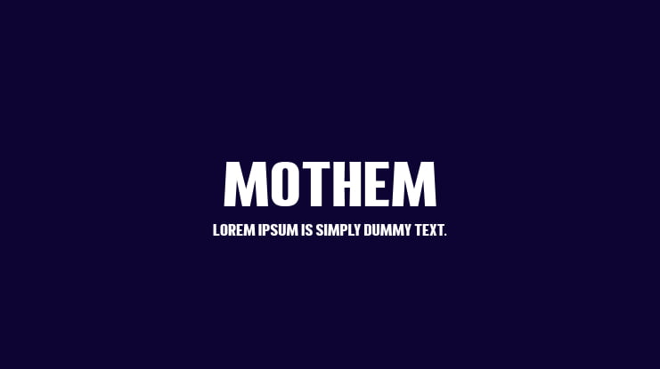 MOTHEM Font