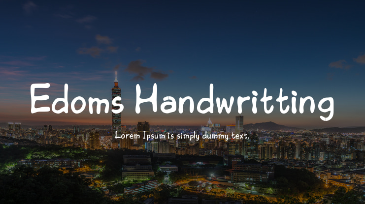 Edoms Handwritting Font