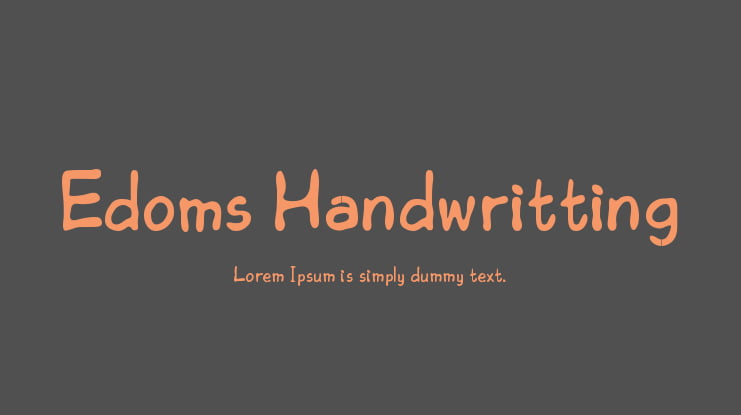 Edoms Handwritting Font