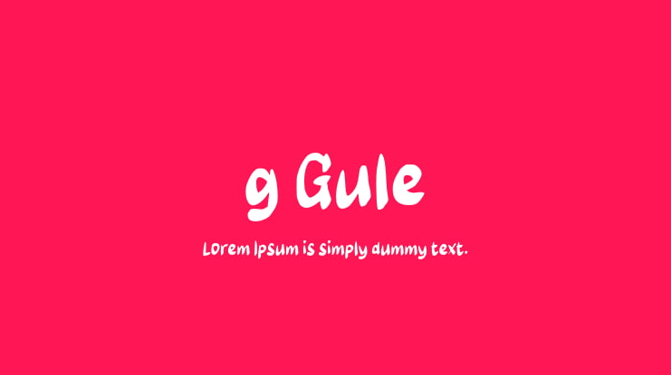 g Gule Font