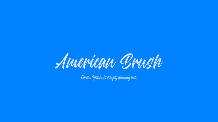 American Brush Font