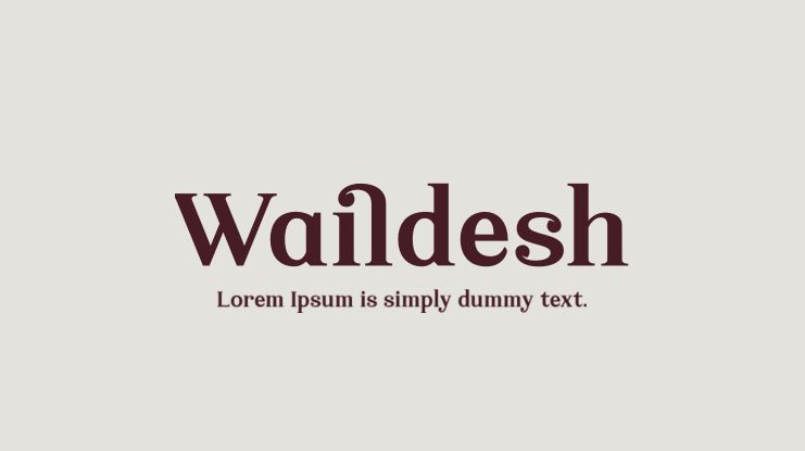 Waildesh Font