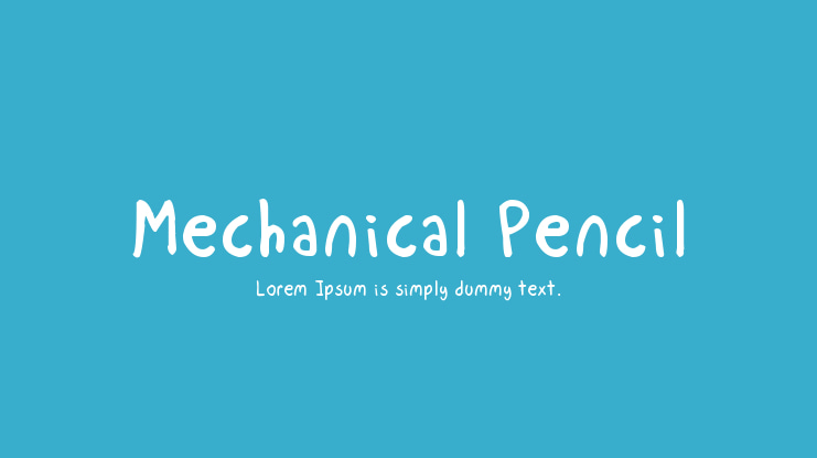 Mechanical Pencil Font