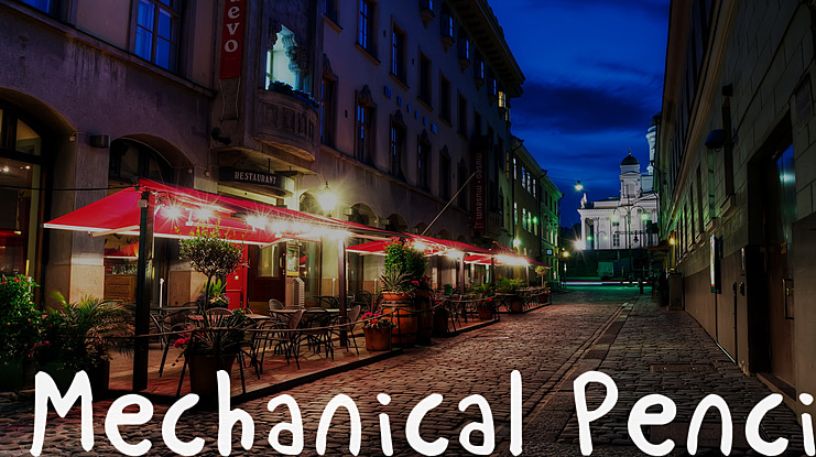 Mechanical Pencil Font