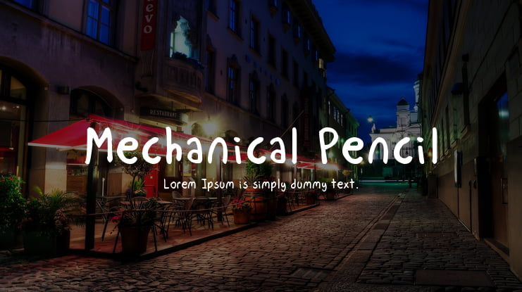 Mechanical Pencil Font