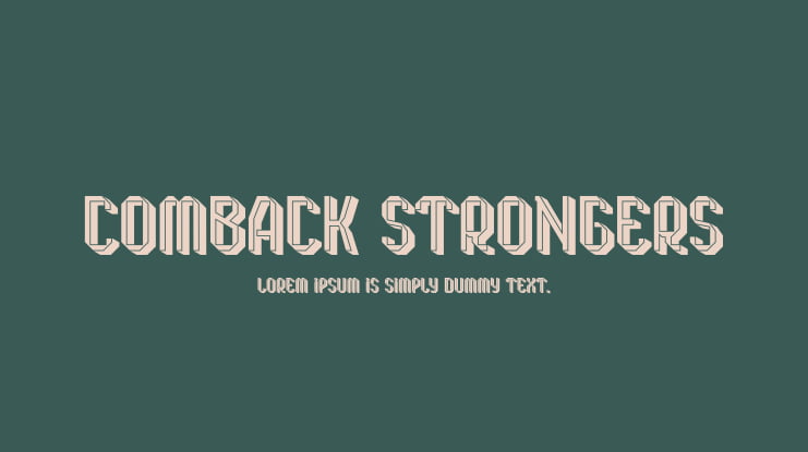 Comback Strongers Font