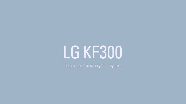 LG KF300 Font Family