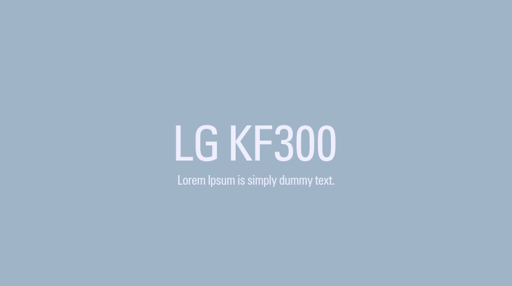 LG KF300 Font Family