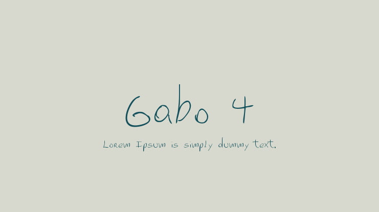 Gabo 4 Font