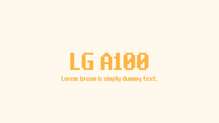 LG A100 Font