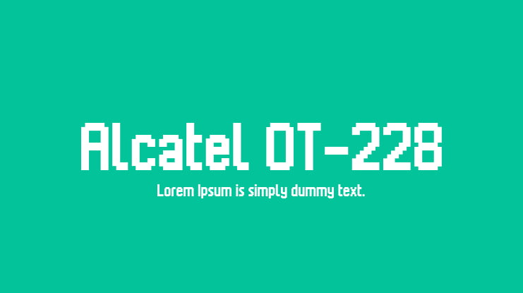 Alcatel OT-228 Font