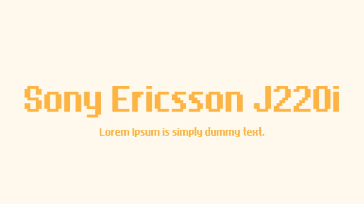 Sony Ericsson J220i Font